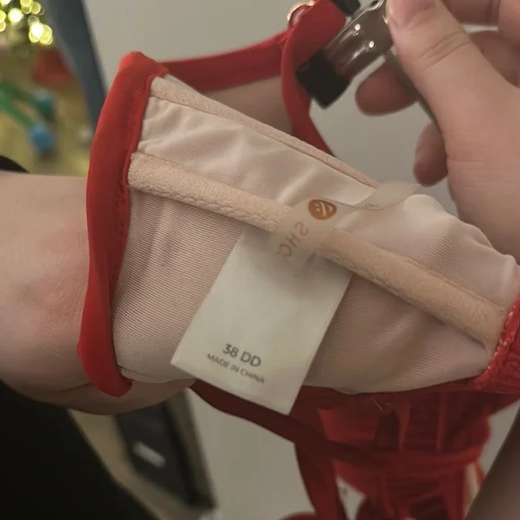 Red Women's Swim Top - Picture 5 of 6